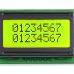 Display LCD 0802 8x2 karakters module zwart op groen SPLC780D interface 04
